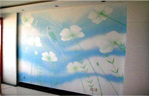 潜江画墙绘怎么画好白云的蓬松感？