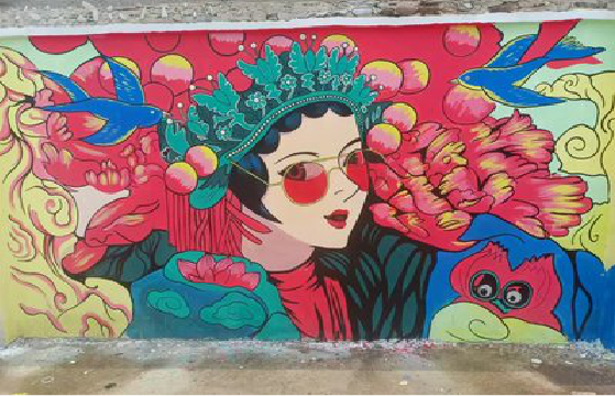 潜江墙体彩绘-网红墙