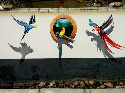 潜江视觉错位-3D墙绘设计