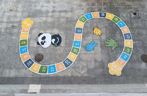 潜江地面游戏彩绘