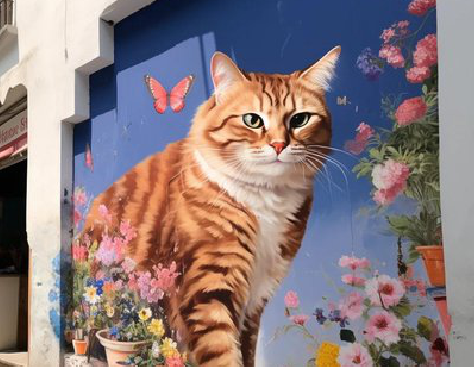 潜江自己绘制有个性的手绘墙